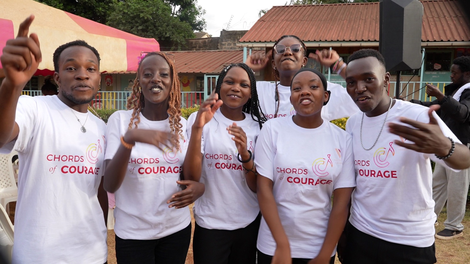 Chords of Courage participants celebrating together at a group event